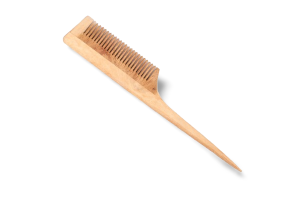 Neem Wood Tail Comb – Sustainable Hair Loosening & Scalp Care (9.75-inch)