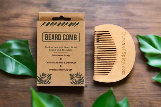 Authentic Neem Wood Beard Comb – Anti-Frizz & Sustainable Grooming Solution
