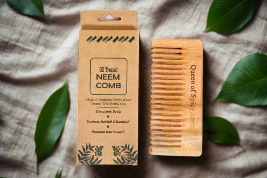 Travel-Friendly Small Bamboo Neem Comb – Anti-Static & Eco-Conscious