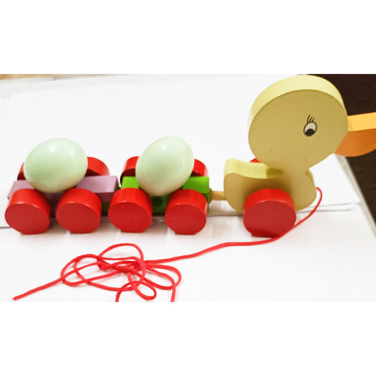 Wooden Goose Inside Baby Pull Toy