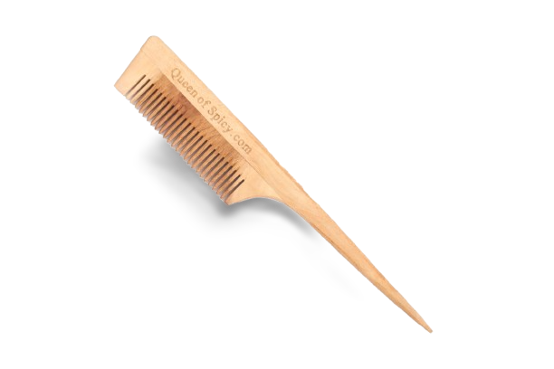 Neem Wood Tail Comb – Sustainable Hair Loosening & Scalp Care (9.75-inch)