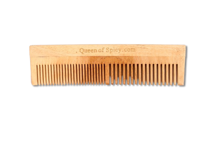 Elegant Lily Neem Wood Comb – Gentle Detangling & Sustainable Grooming