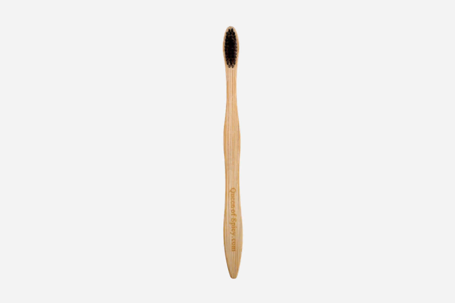 S-Curve Bamboo Toothbrush with Soft Charcoal Bristles – Comfortable Grip & Whitening Power