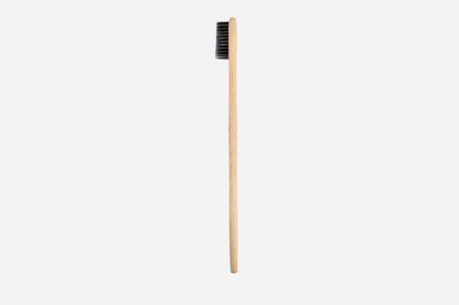 S-Curve Bamboo Toothbrush with Soft Charcoal Bristles – Comfortable Grip & Whitening Power